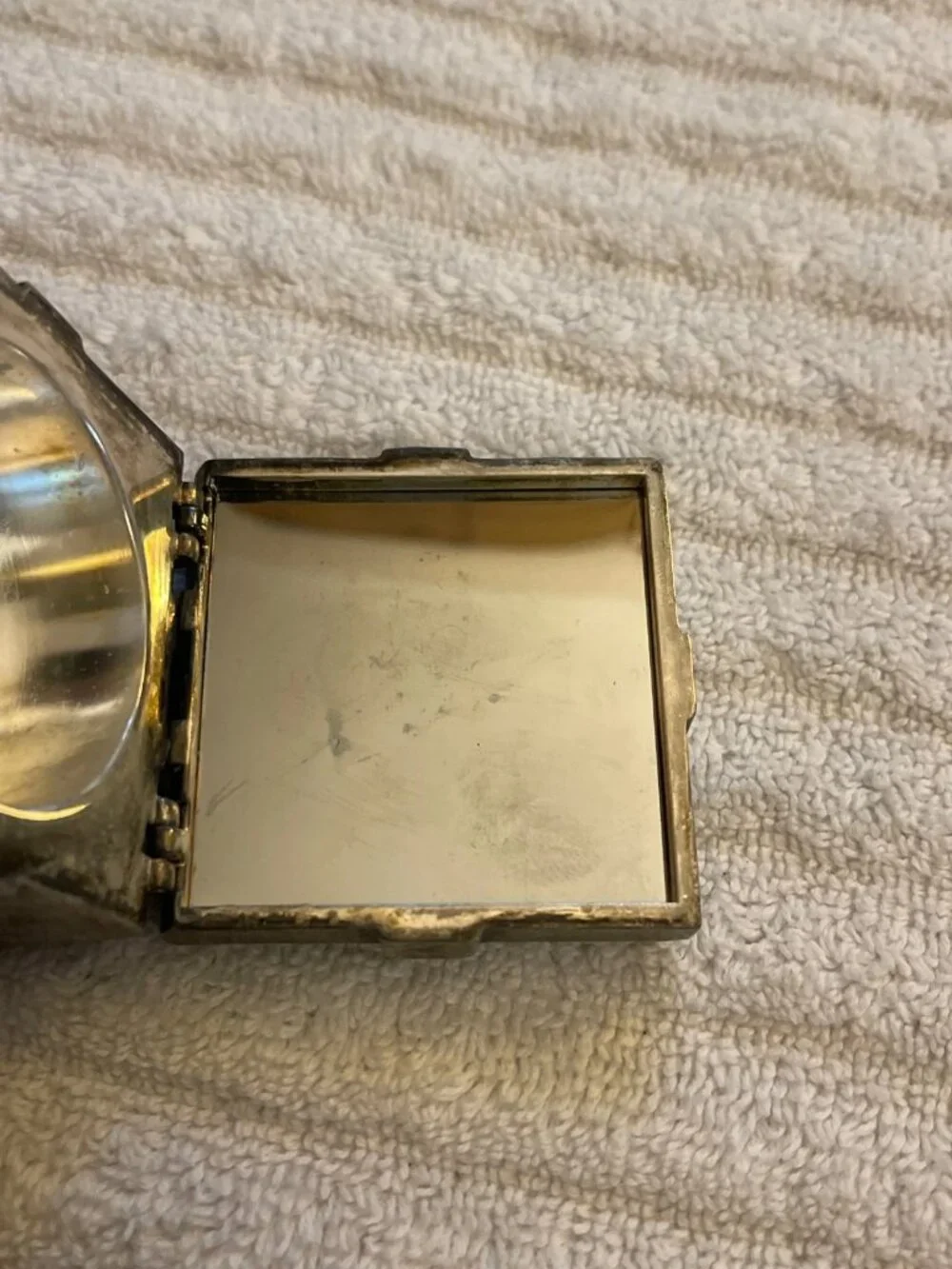 Pottery Barn Silverplated 'Gift with Bow' Box Candle Holder, Trinket Box, Heavy